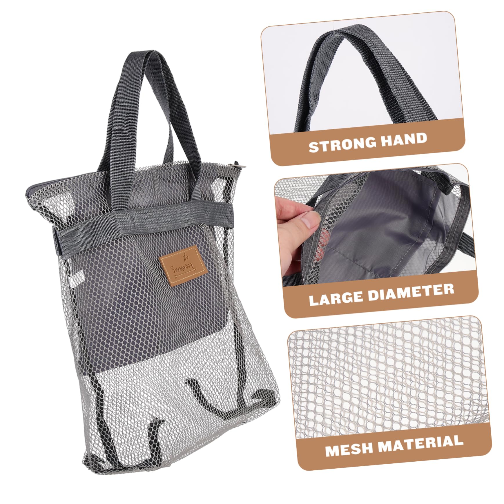 SOIMISS 6piezas Bolsa De Playa Bolsa De Viaje De Malla Portátil Para Cosméticos y Artículos De Baño Rápido Secado y Ligera
