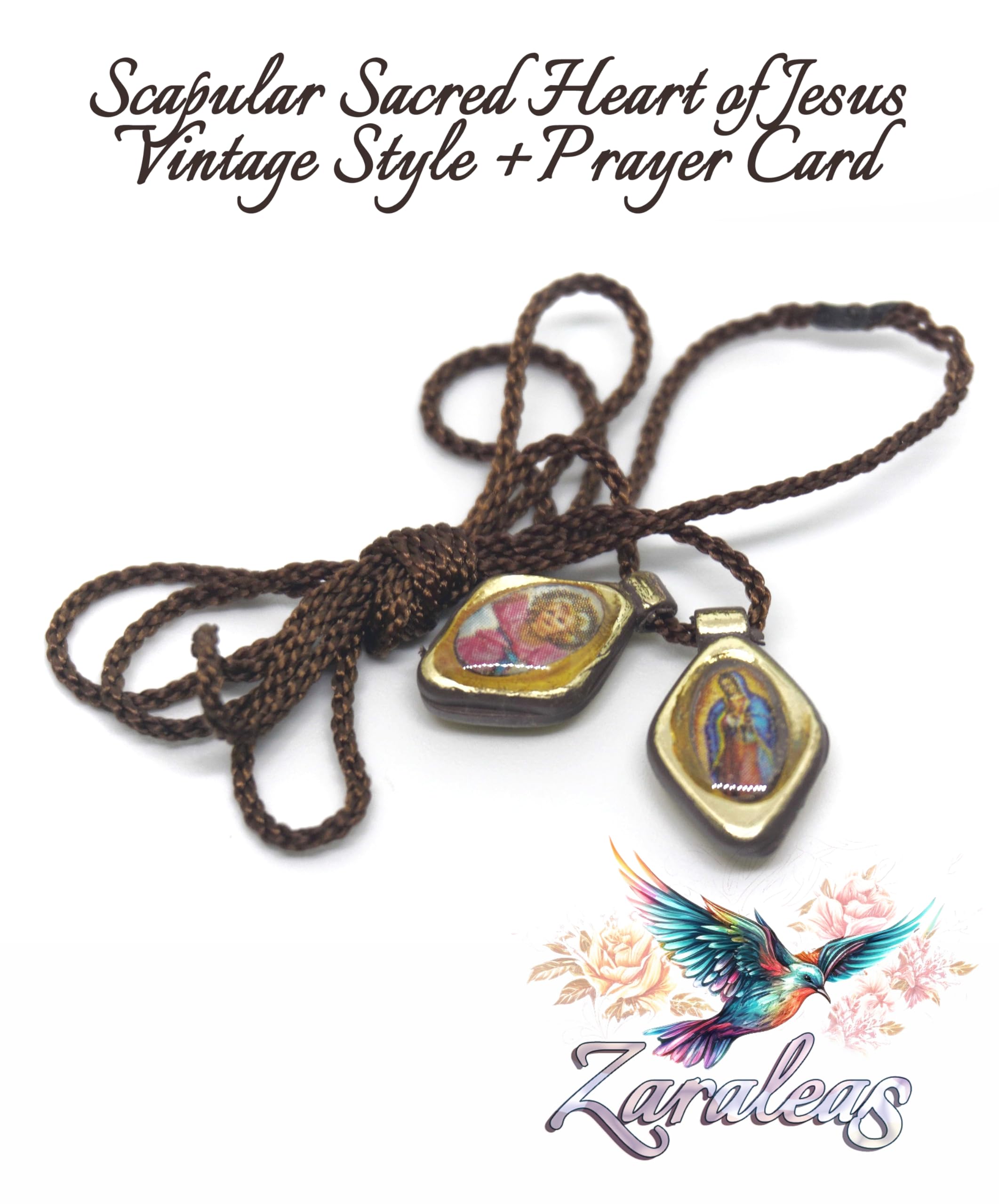 Vintage Sacred Heart Jesus Virgin Mary Scapular R Vintage - Sacred ...