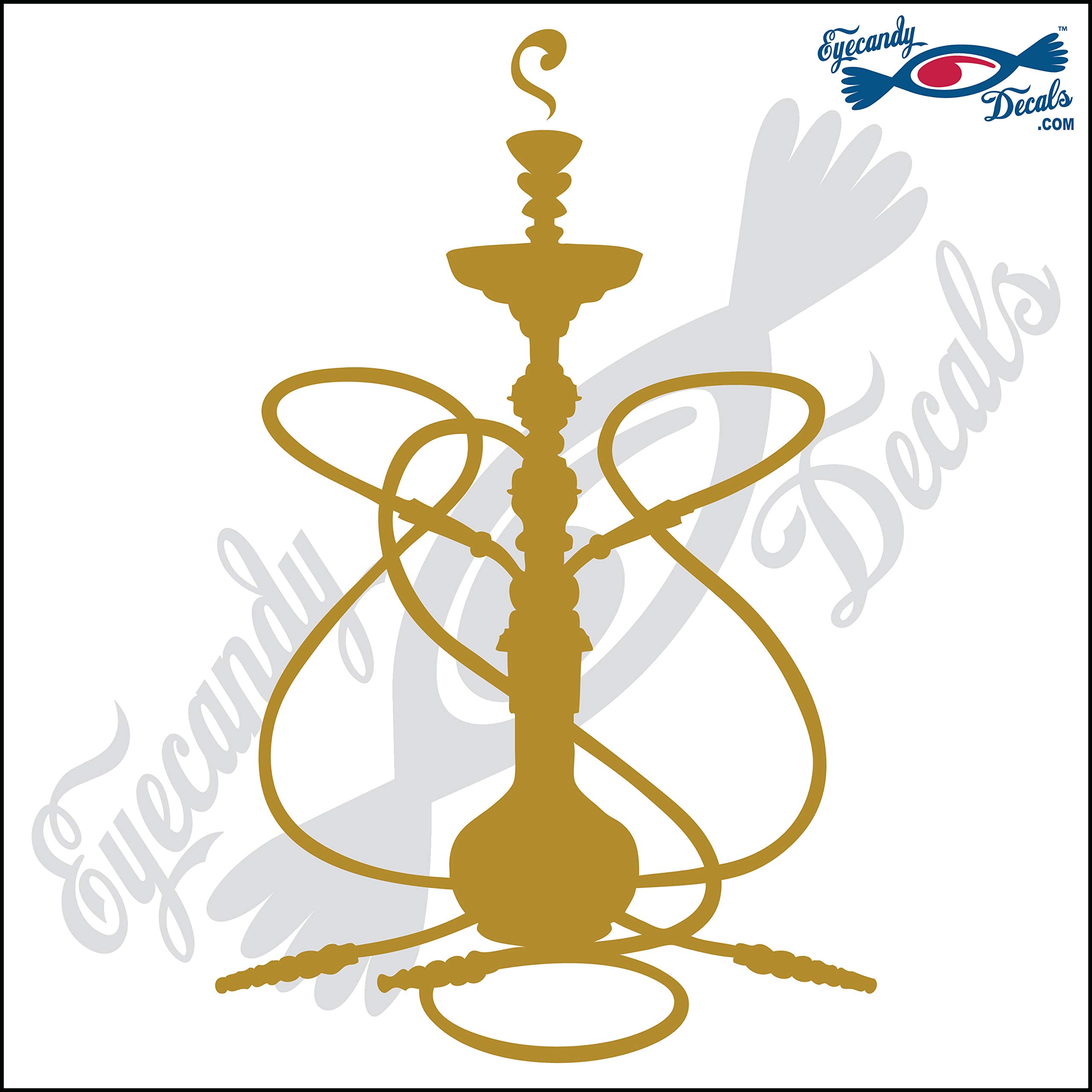 Hookah 6 Gold Decal Sticker