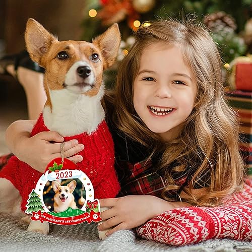 Miniatura 2 de My Fur Baby - Marco de fotos de la primera Navidad 2023, marco de fotos personalizado de perro, regalo para perro, papá, mamá, amante de las