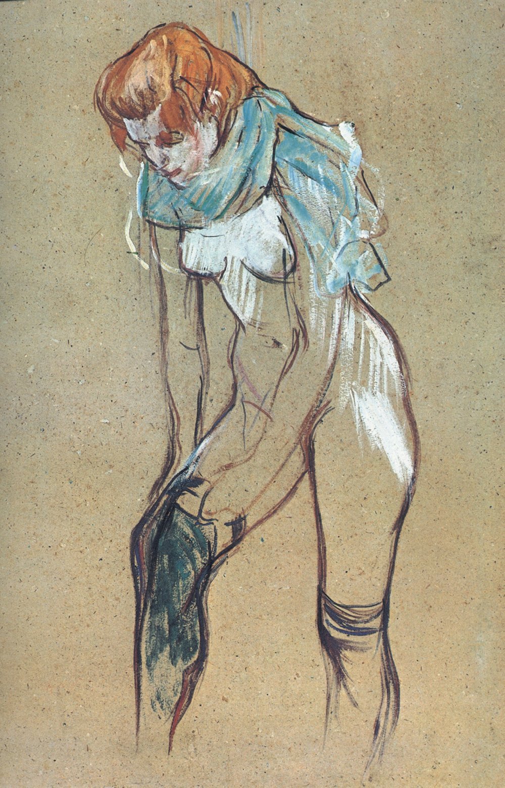 Lámina Henri de Toulouse-Lautrec Getting Dresses en tamaño XL con acabado mate de alta calidad