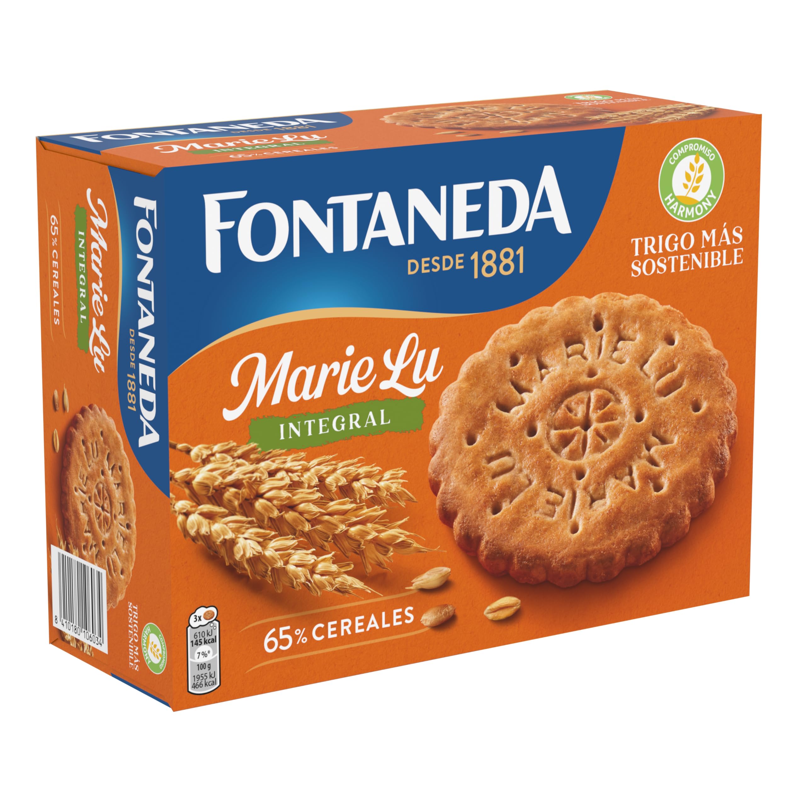 Fontaneda MarieLu Integral Galletas 65% Cereales Fibra 520 g