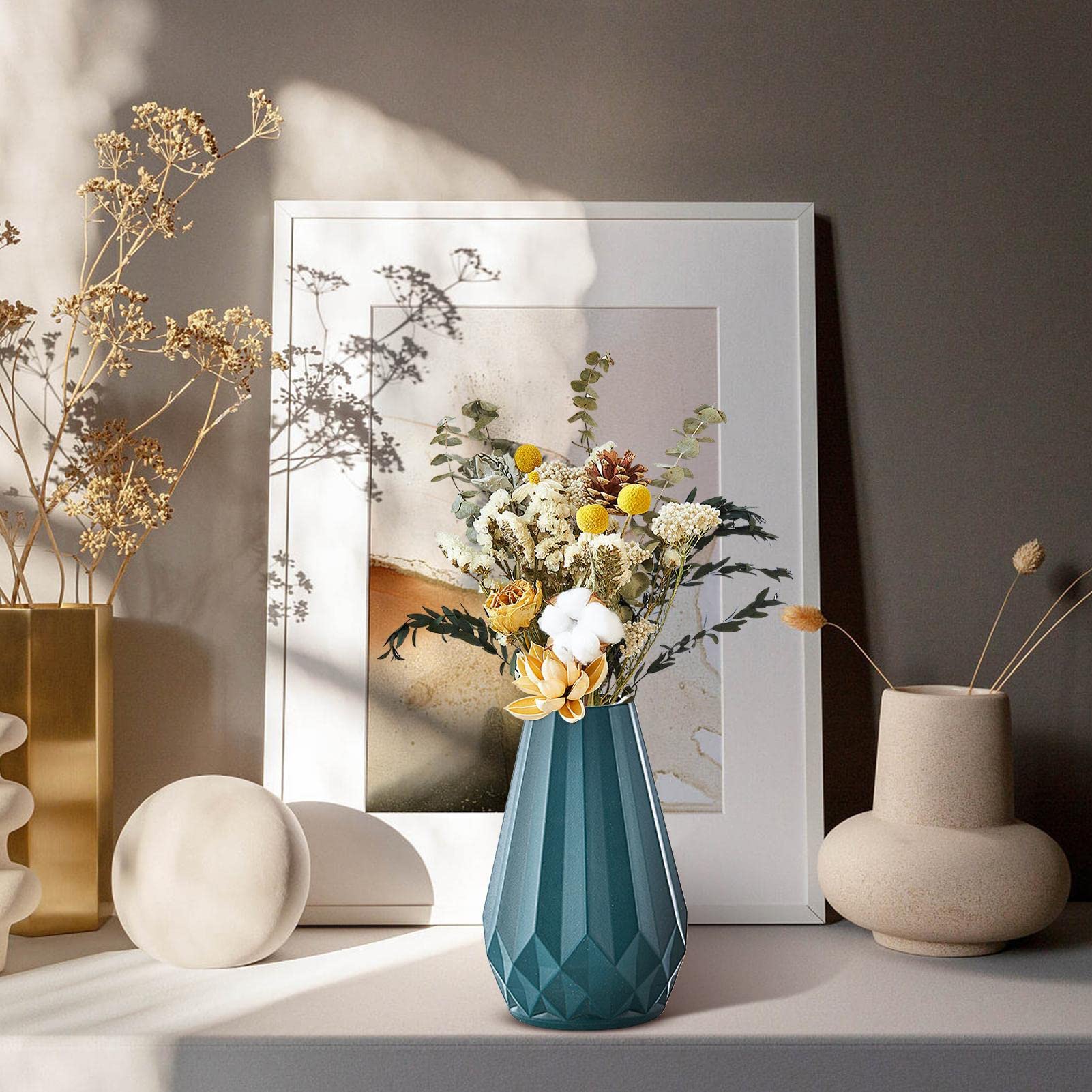 Vase Scandinave Minimaliste En Céramique - Blanc Crème, Rose Ou Vert - Décoration De Table Moderne