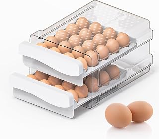 Egg box, egg container for refrigerator, deecam box type transparent egg storage box, can protect and keep eggs fresh