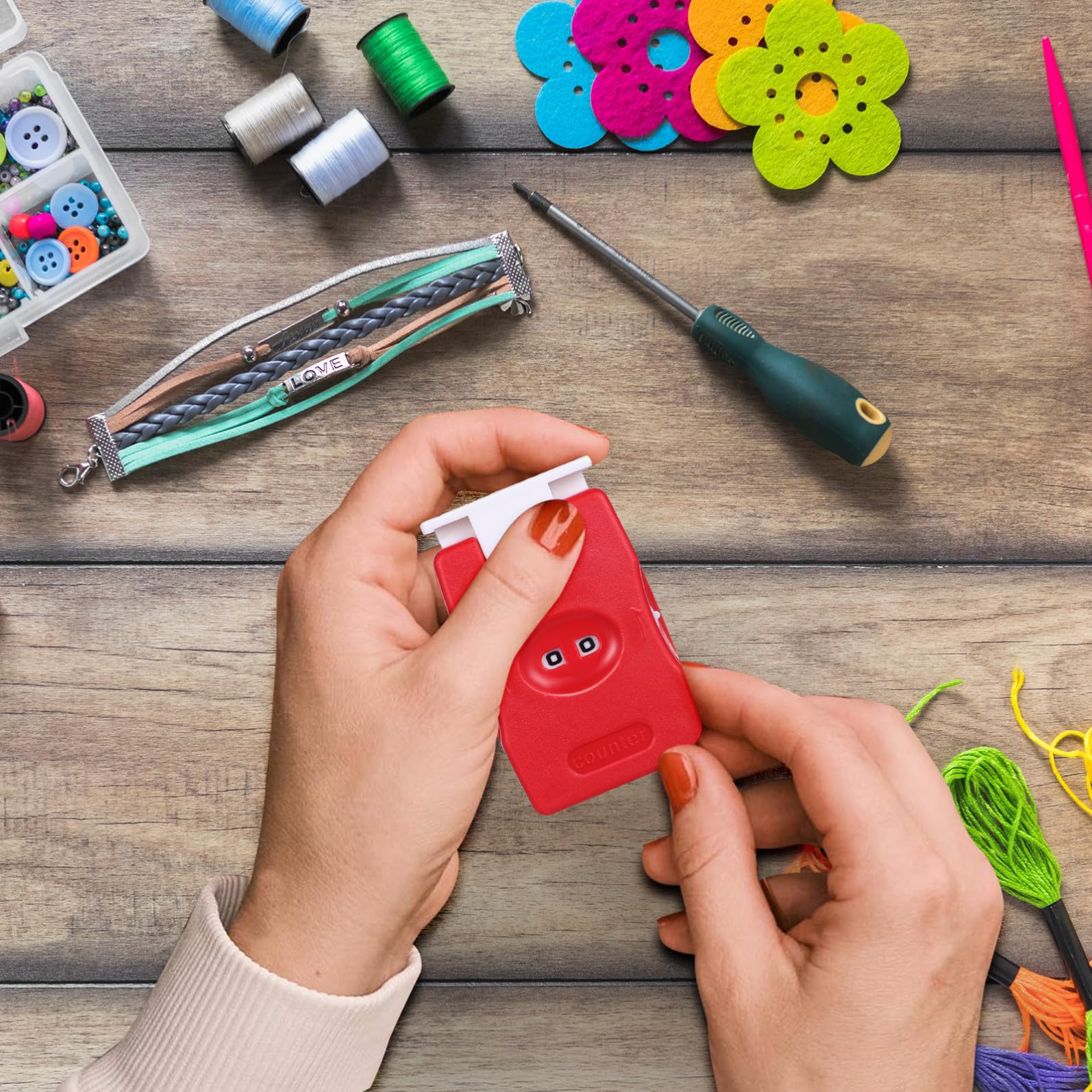 NUOBESTY 10stücke Strickzähler Für Häkeln Und Stricken Digitaler Reihenzähler Aus Robustem Kompakt Leicht Und Einfach Zu Bedienen Für Kreative Handarbeiten