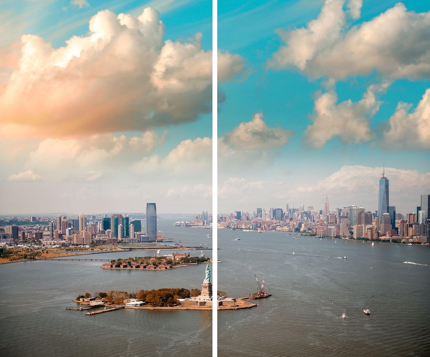 Factory4me New York City Curtains Symbol of America. Window Curtain Set of 2 Panels Each W52 x L96 Total W104 x L96 inches Drapes for Living Room Bedroom Kitchen
