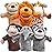 JOYIN 6Pcs Kids Hand Puppet Set with Working Mouth, Toddler Plush Toy Includes Elephant, Giraffe, Lion, Bear, Raccoon and Monkey for Show Theater, Christmas Birthday Gifts for Kid