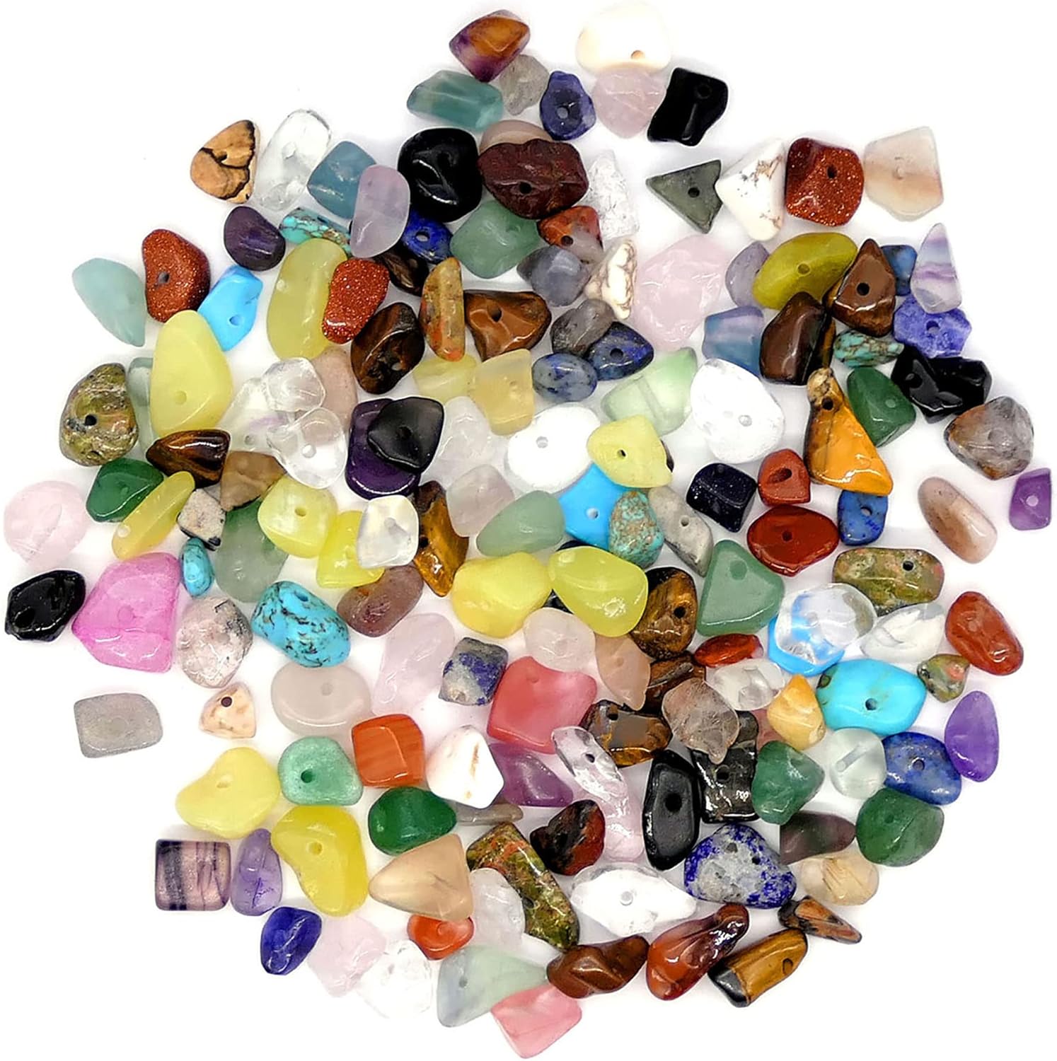 300g De Pierres Précieuses Pour Enfants - Mélange De Pierres Semi-Précieuses 8-12 Mm - Multicolores Pour Décoration, Jeux Et Chasses Au Trésor