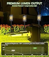 Vista 2 de Luces solares para camino, paquete de 8 luces solares para exteriores, impermeables, IP65, luces solares para exteriores de encendido/apagado