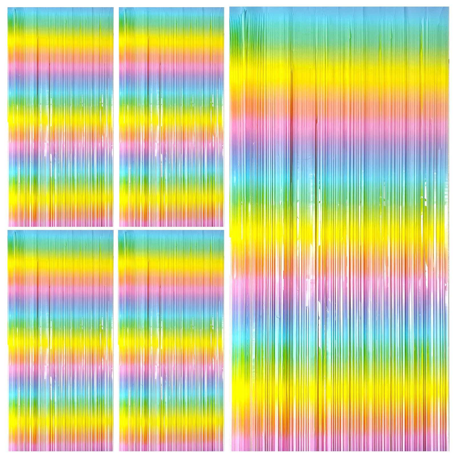 Shimmering Foil Fringe Backdrop - Party Decorations -30