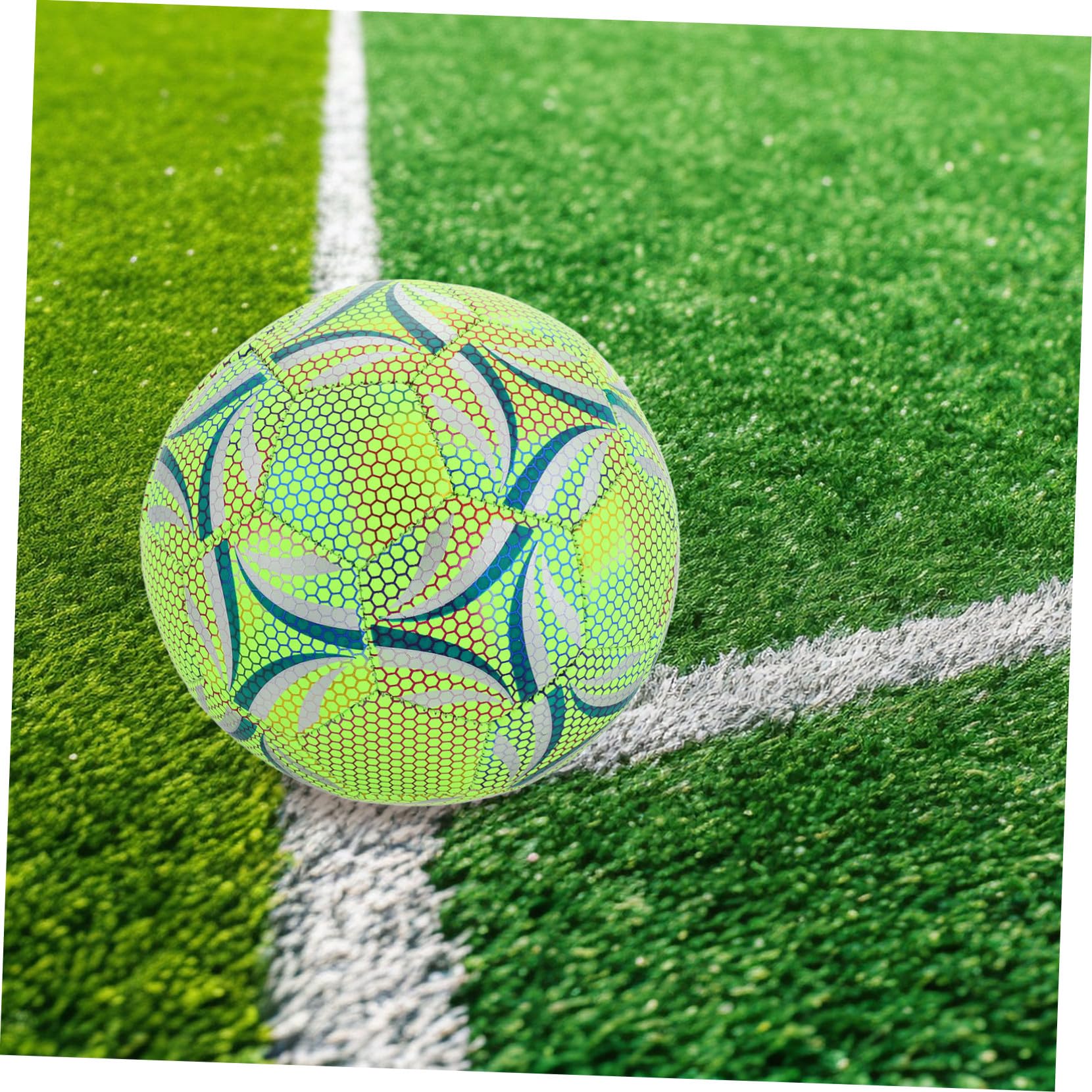 Anneome Balón de Fútbol Estándar para Adolescentes y Adultos Resistente y Seguro Diseño Fluorescente Que la Oscuridad para Entrenamiento Nocturno y Divertidos