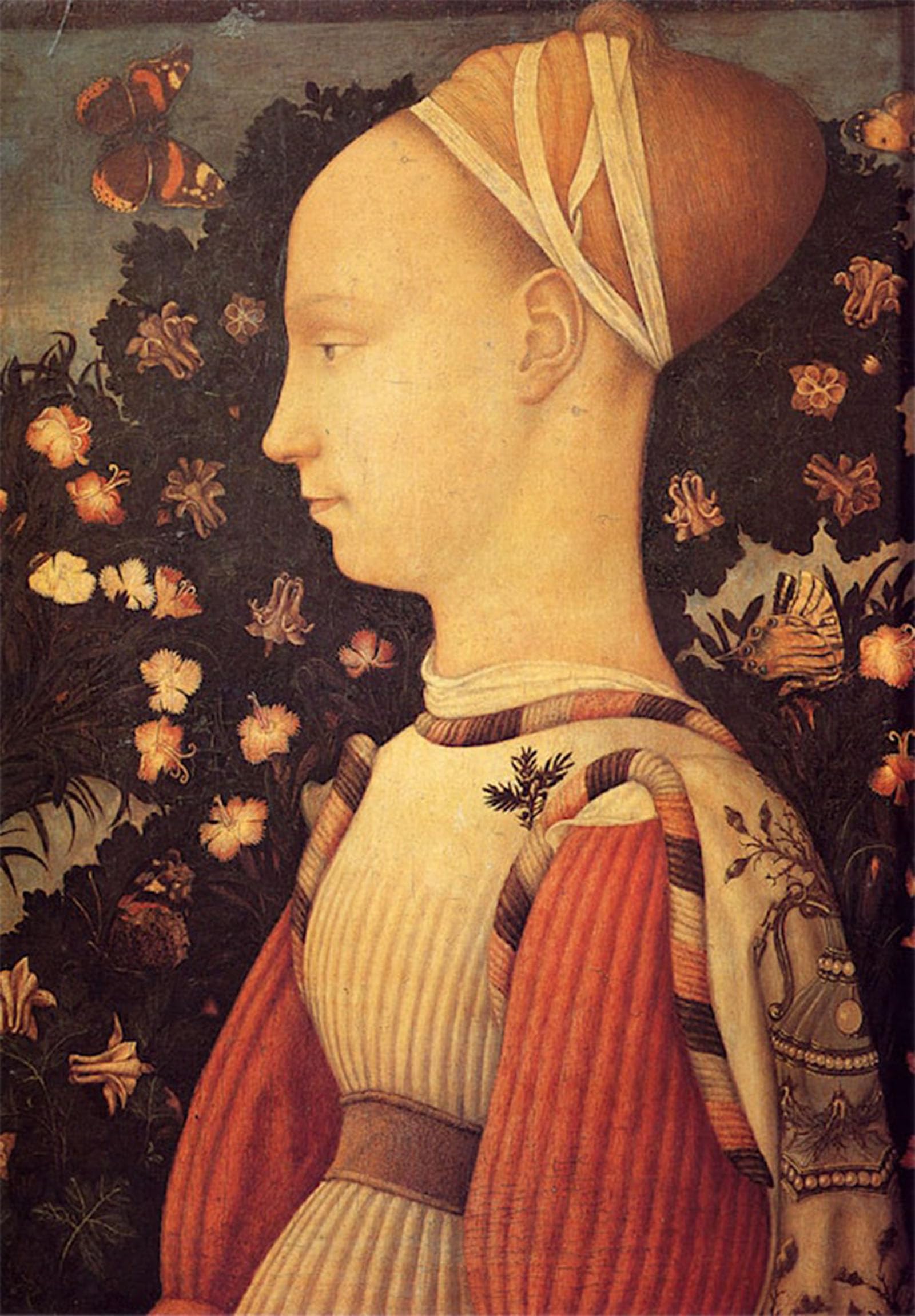 ARTXLXXBN Famous Art Print Poster Vintage Wall Art Portrait of Ginervra D'Este Antonio Pisanello Canvas Art Poster for Home Decor 60x90cm