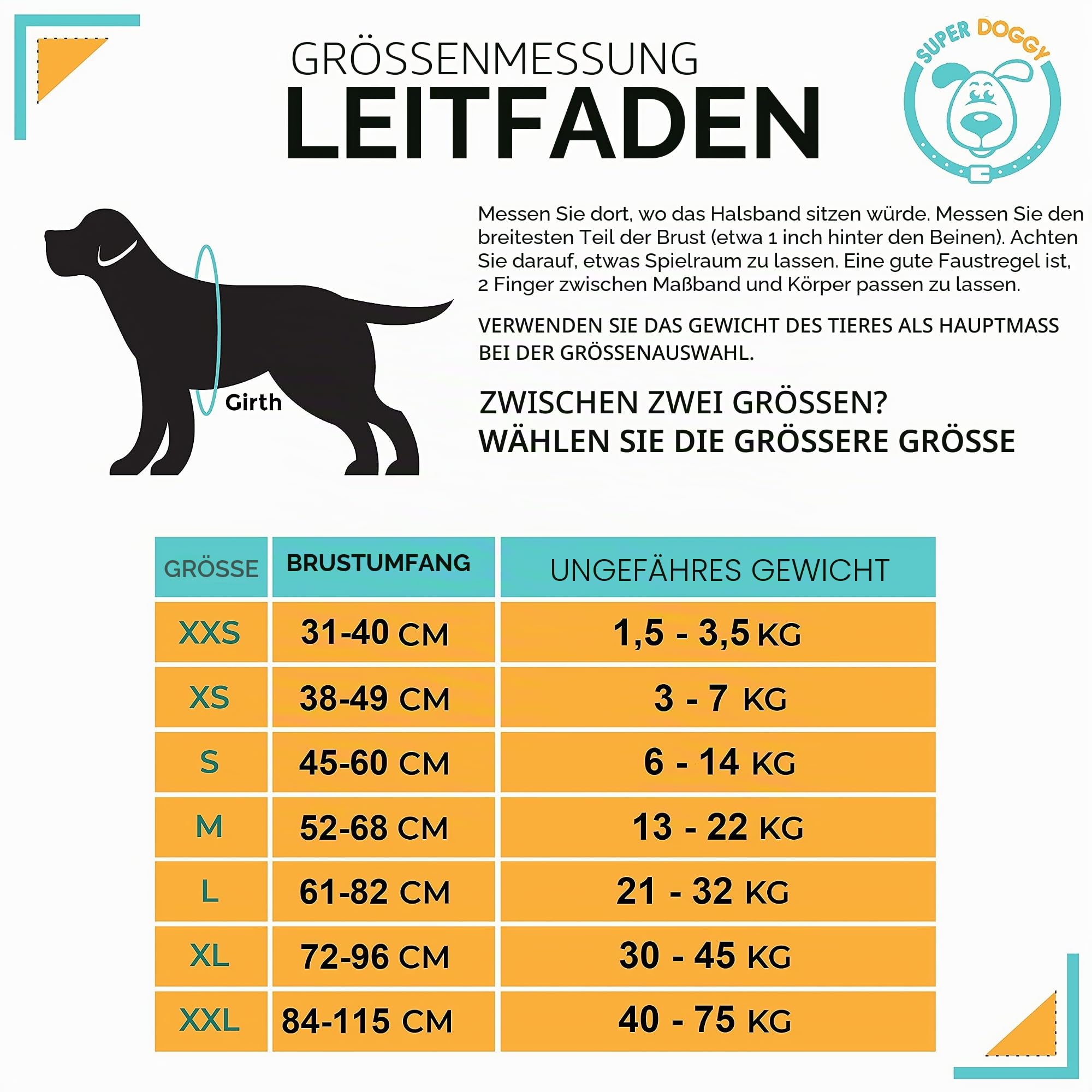 SUPER DOGGY Hundegeschirr personalisiert – Anti-Zug, reflektierend und sicher – Brustgeschirr für kleine, mittelgroße und große Hunde mit 2 Namensschildern (Schwarz, XL30-45KG)