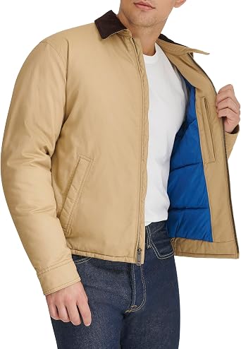 DOCKERS Men's Cotton Twill Bomber Jacket With Padded Lining