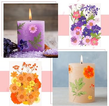 100 Pieces Dried Pressed Flowers for Resin Real Nature Flowers with Leaves Dried Flowers for Crafts DIY Art Candle Soap Making Decors(Colorful Flower)
