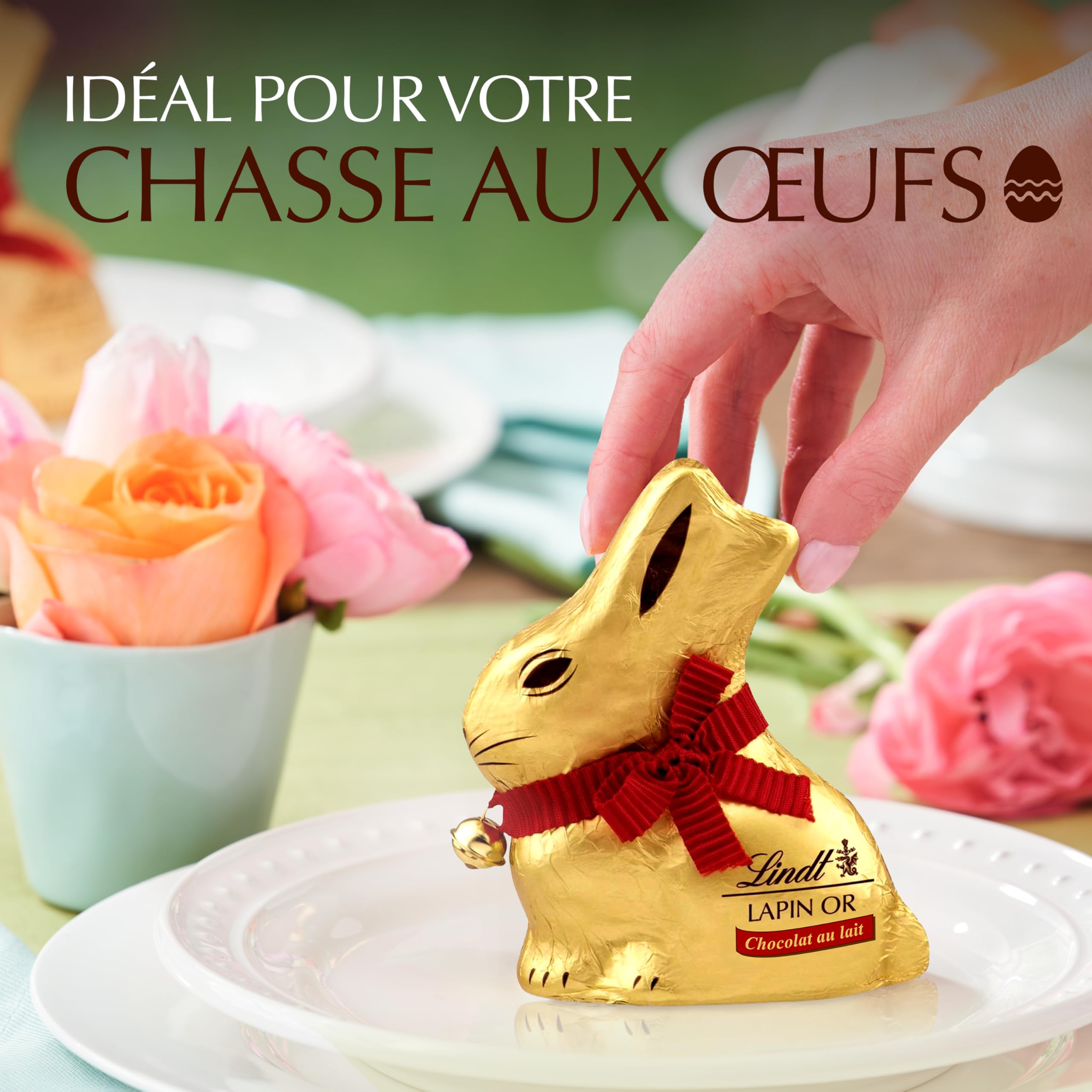 Lindt - Moulage LAPIN OR - Chocolat au Lait - Idéal pour Pâques, 200g
