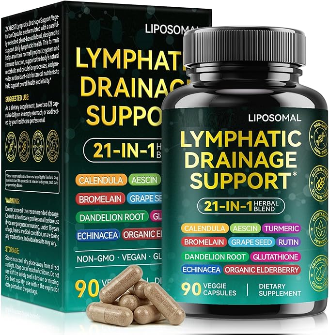 Lymphatic Drainage Supplements by Echinacea Natural Health – Immune Support Capsules