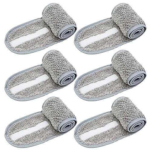 Miniatura 10 de Simnice 6 diademas faciales de spa ajustables para mujeres, maquillaje, ducha, baño, envolturas faciales, diadema deportiva, toalla elástica