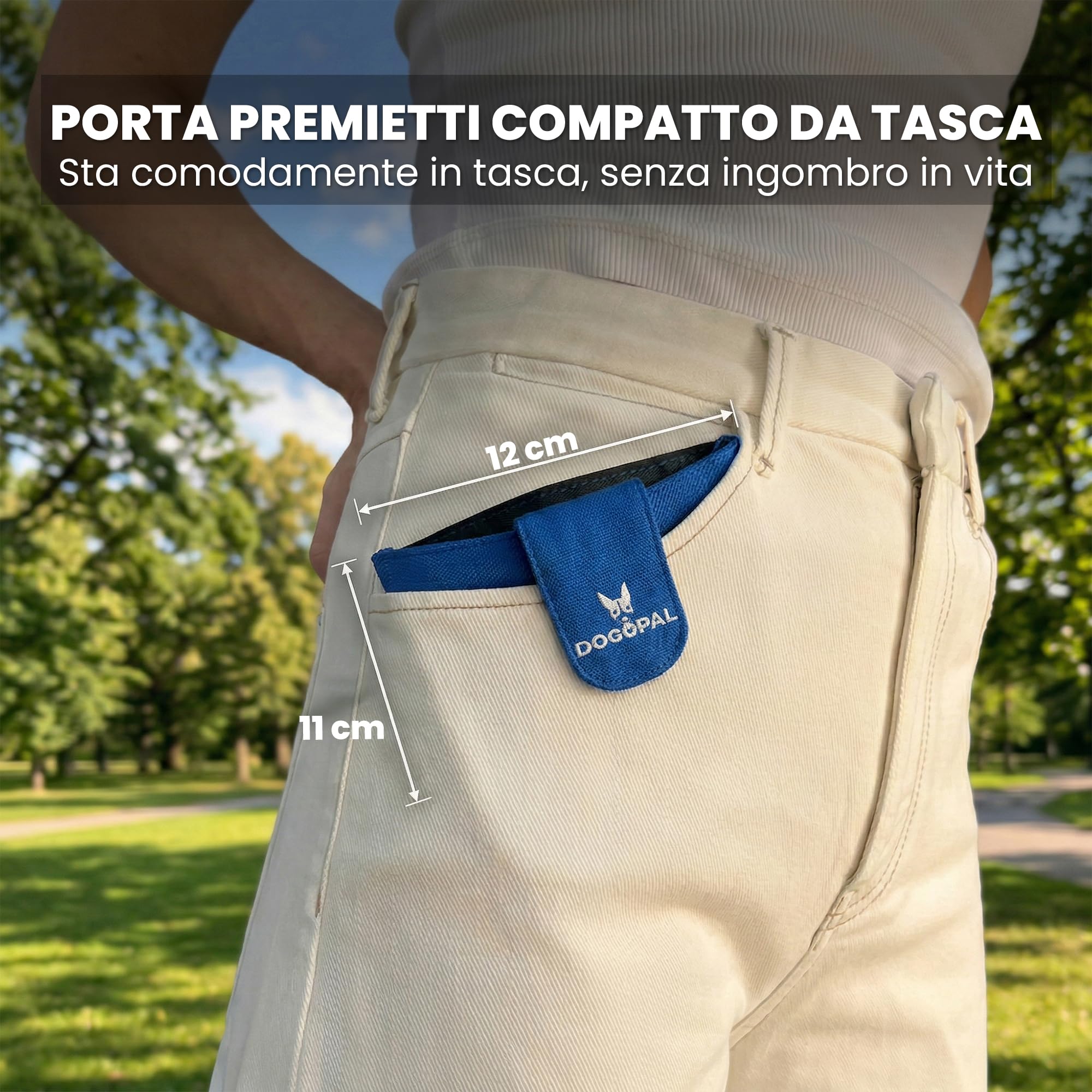 DOGOPAL Porta Premietti per Cani con Chiusura Magnetica, Porta Snack da Tasca per Addestramento, Sacchetto Porta Crocchette Compatto per Passeggiate (Rosa)