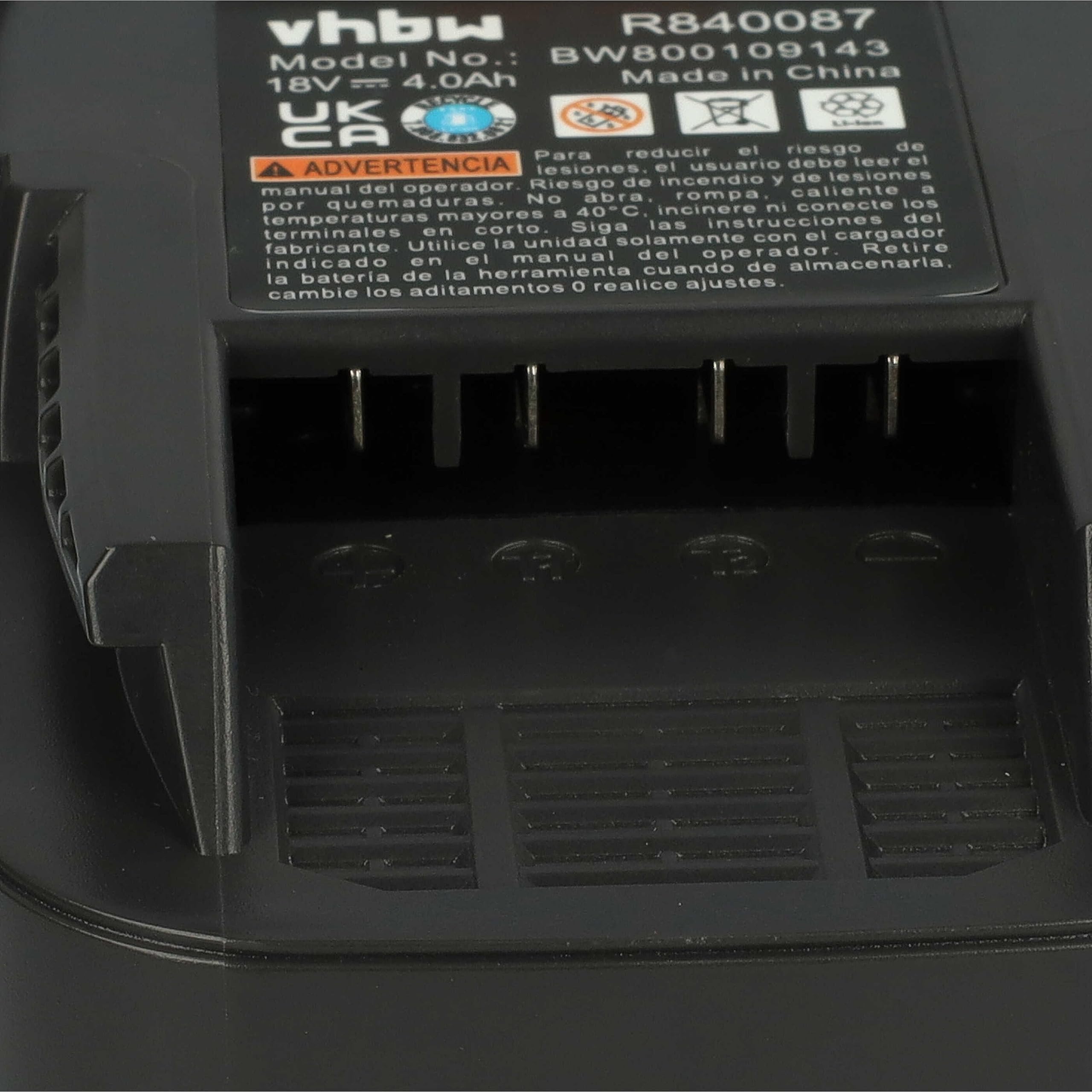 vhbw 1x batteria sostituisce AEG B1814, B1817G, L1830R, B1814G, B1817, L1815R, L1830, L1815, L1840R per utensile elettrico (4000 mAh, Li-Ion, 18 V)