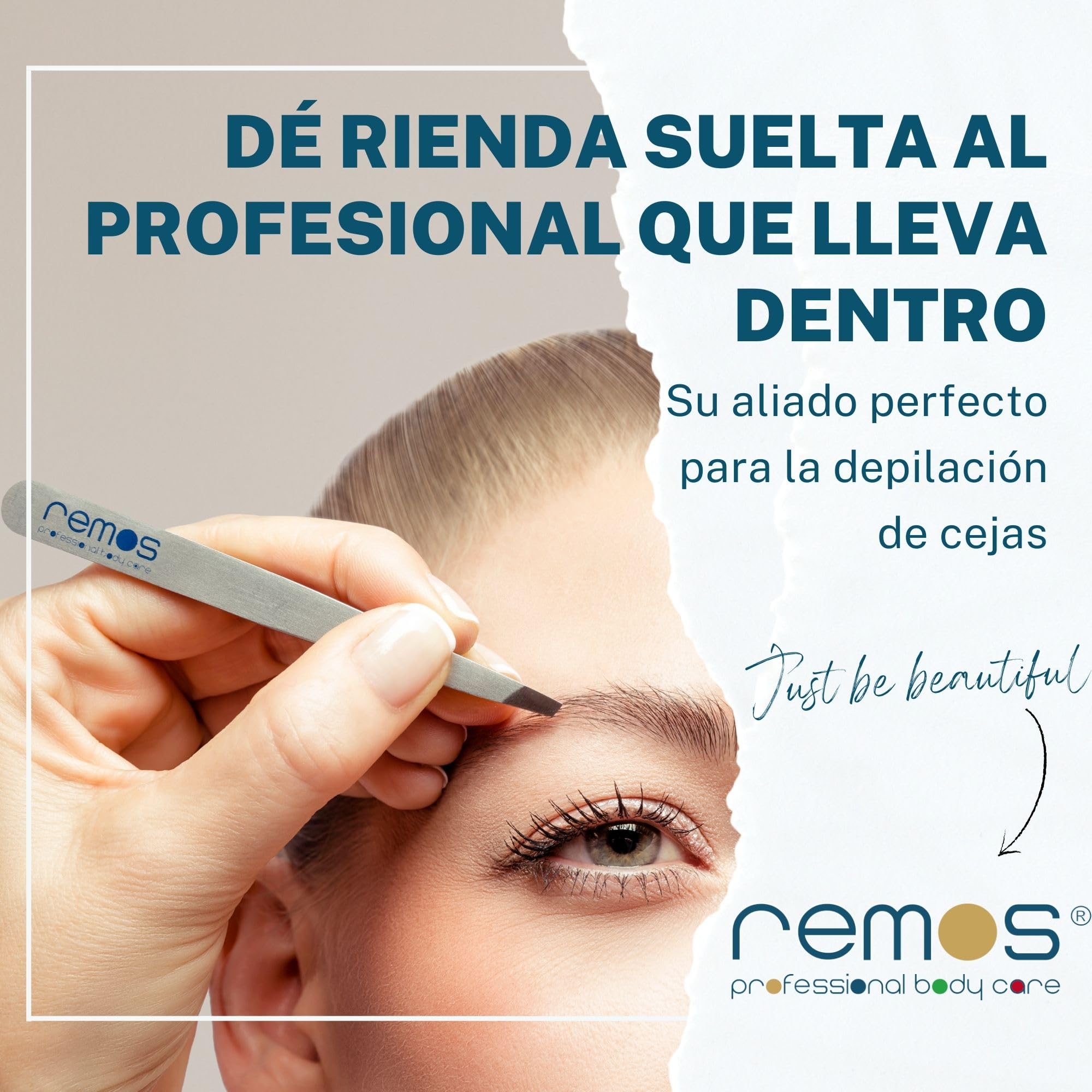 REMOS Pinzas de acero inoxidable para cejas que eliminan pelos más finos rojo — view 6