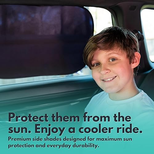 Miniatura 8 de kinder Fluff Parasol para ventana de automóvil (paquete de 4) - El único parasol certificado para cabina y ventana de coche para bebés y pilotos ha