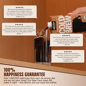 Wandering Bear Organic Cold Brew Coffee, 3pk - Vanilla, Black, Mocha