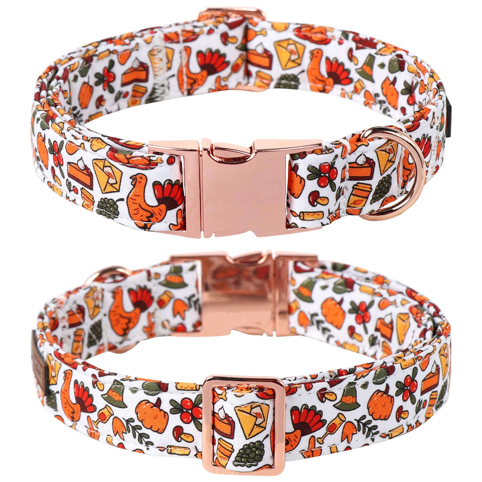 Lionet Paws Fall Dog Collar, Cute Halloween Dog Collar for Large Dogs Adjustable Cotton Thanksgiving Pet Collars for Medium Large Dogs - Image 3