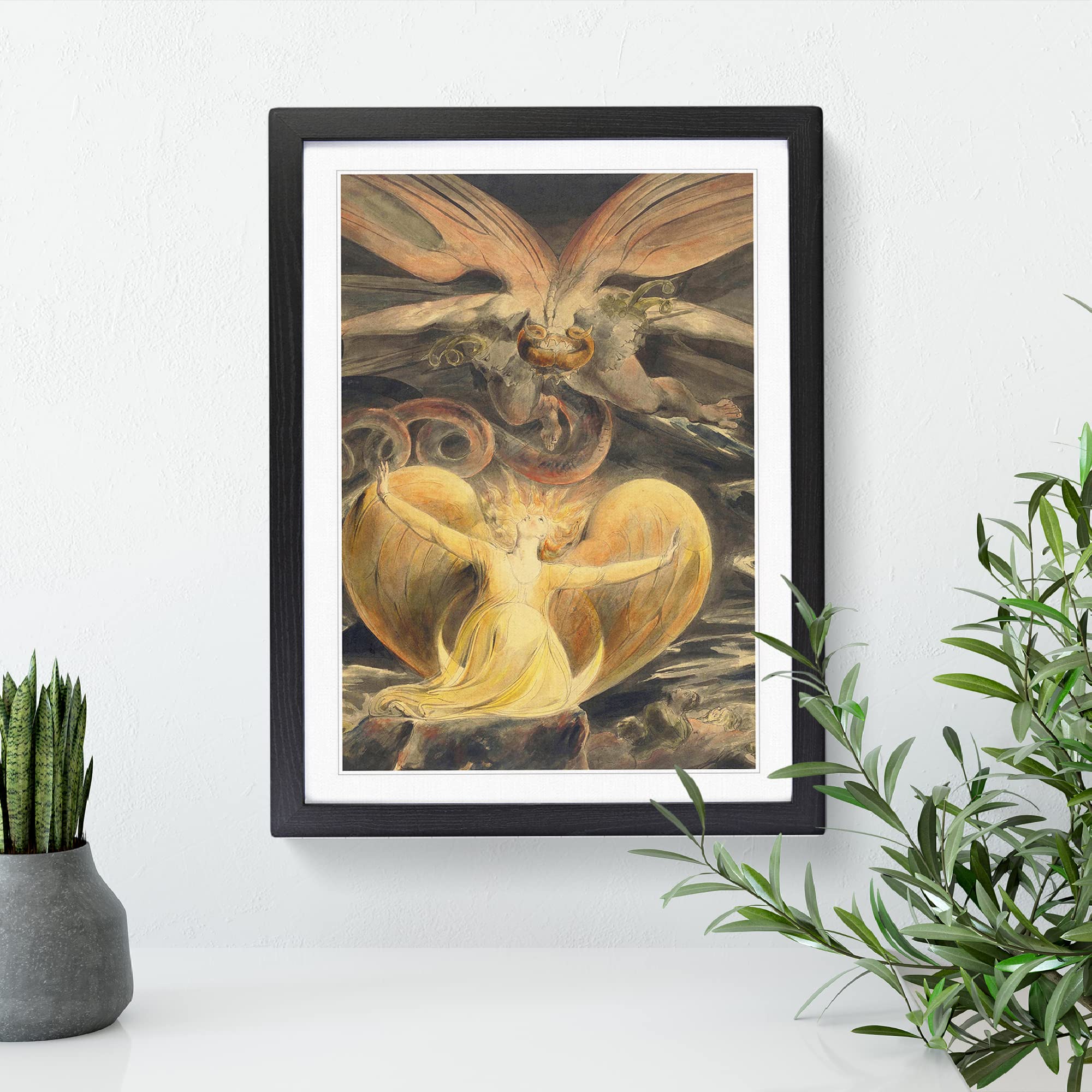 The Great Red Dragon By William Blake Classic Painting Framed Wall Art Print - Image 3