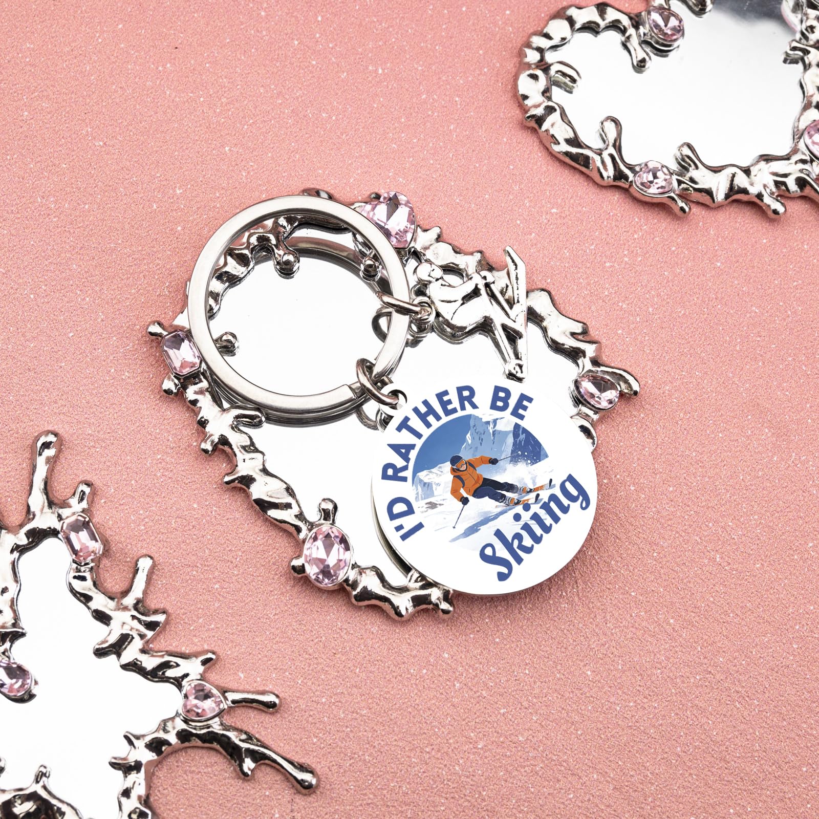 Ski Gifts for Men Women Skiing Accessories Keychain Snowboarding Gifts for Men Ski Gear Decor Birthday Christmas Gift for Skiers Skiing Stuff