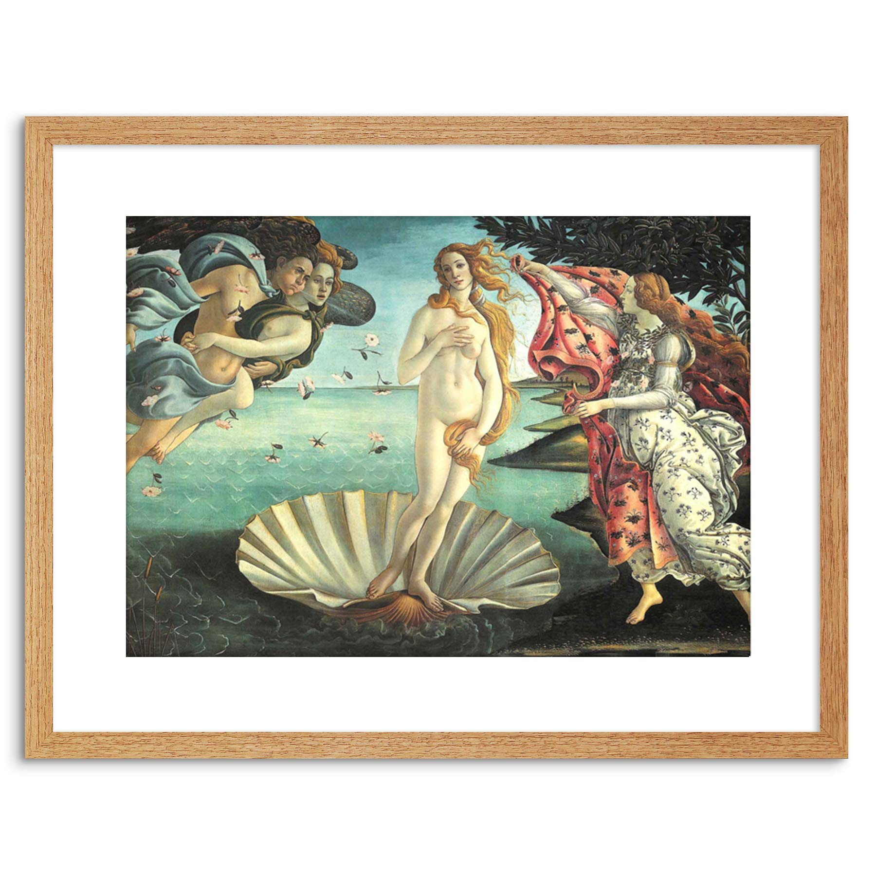 Wee Blue Coo 9x7 '' PAINTING ALLEGORY BOTTICELLI BIRTH VENUS FRAMED ART PRINT F97X735