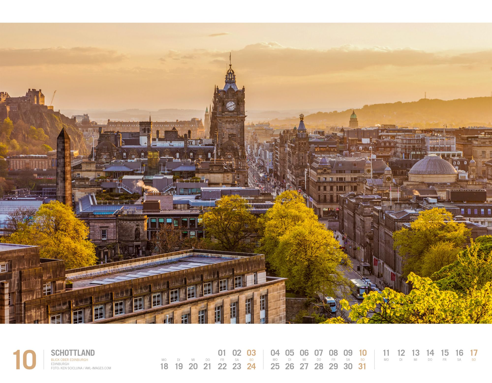 Schottland Kalender 2027 | Unterwegs zwischen Highlands und Hebriden: Imposanter Reise-Kalender im großen Querformat (54x42 cm) | Edinburgh