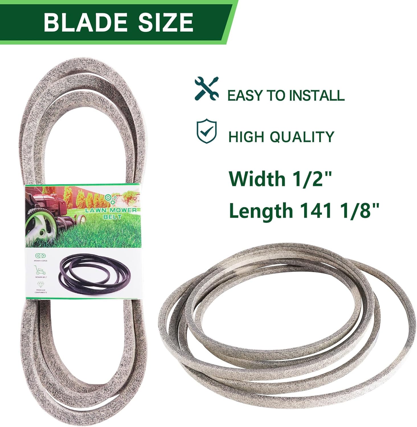 48 inch Deck Rebuild Kit Fit for John De ere E150 E140 E170 X165 E160 E100 Lawn Mower Includes (3) Spindle GY21098 (3) Blade GY20852 (2) Idler GY20067 GY22082 (1) Be lt GX20571