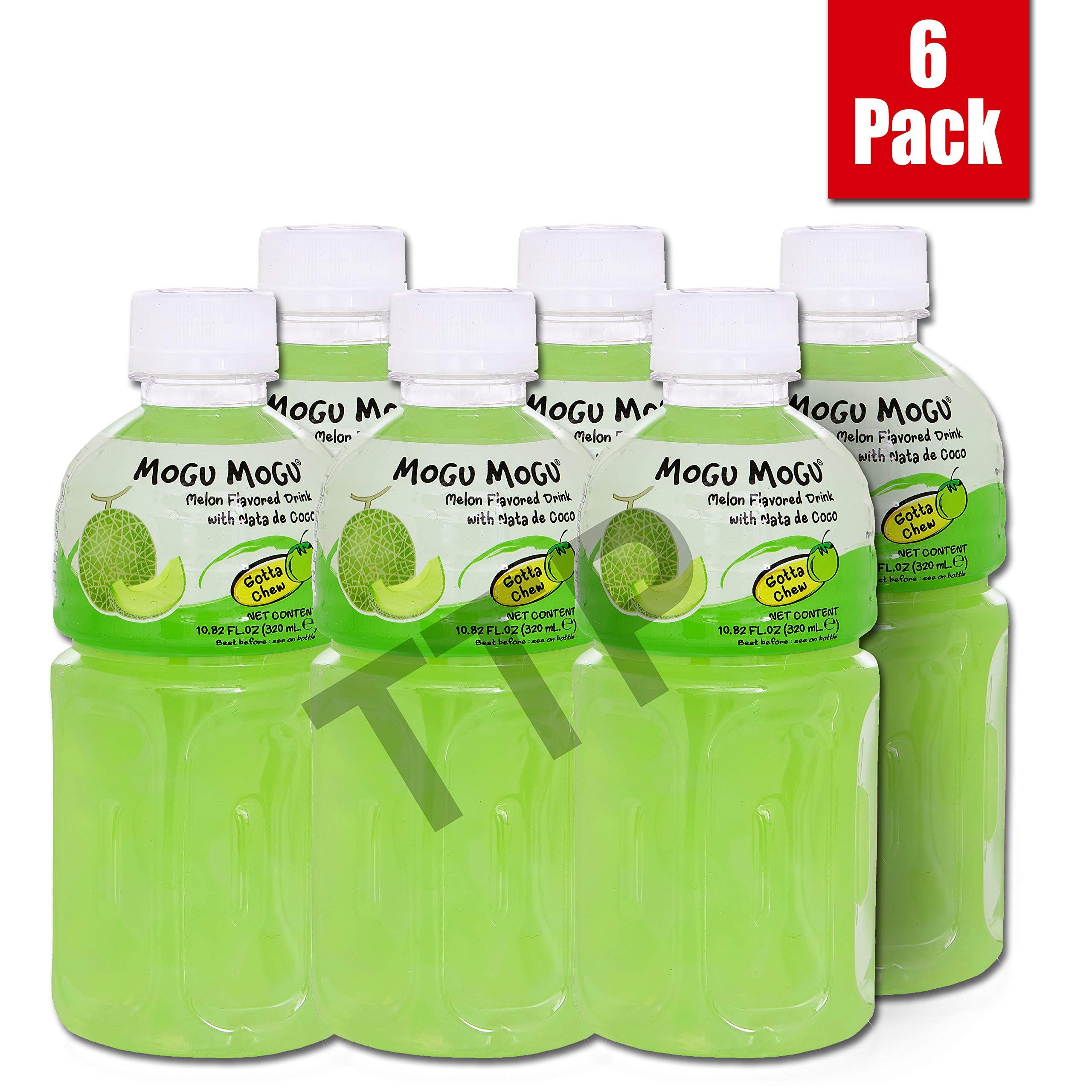 Amazon.com: Mogu Mogu Juice with Nata De Coco, Melon Flavored, 6 Pack