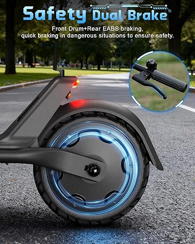 Miniatura 4 de Patinete eléctrico, patinete de 300W con suspensión, 15.5MPH, autonomía de 11 millas, batería de 7500mAh, conducción cómoda, plataforma ensanchada