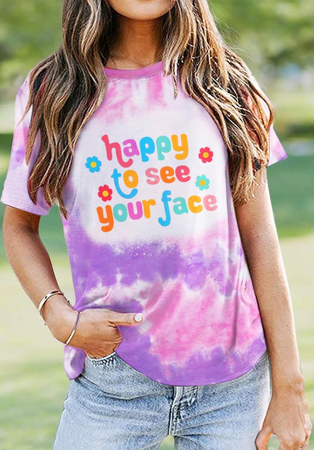 MOUSYA Teacher Shirt Women Happy to See Your Face Shirt Teacher Graphic Tees - Image 4