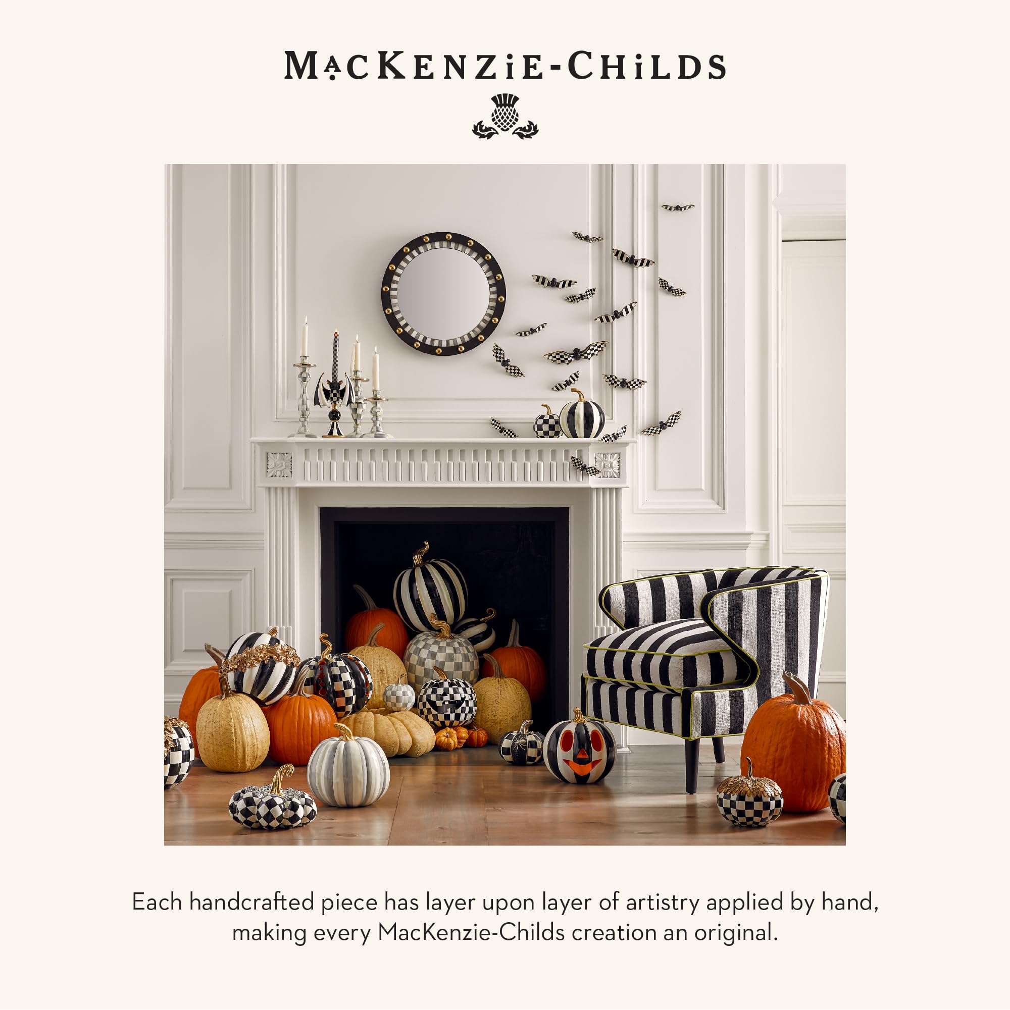 まめきんページ Amazon.com: MACKENZIE-CHILDS Sterling Stripe Spider Web
