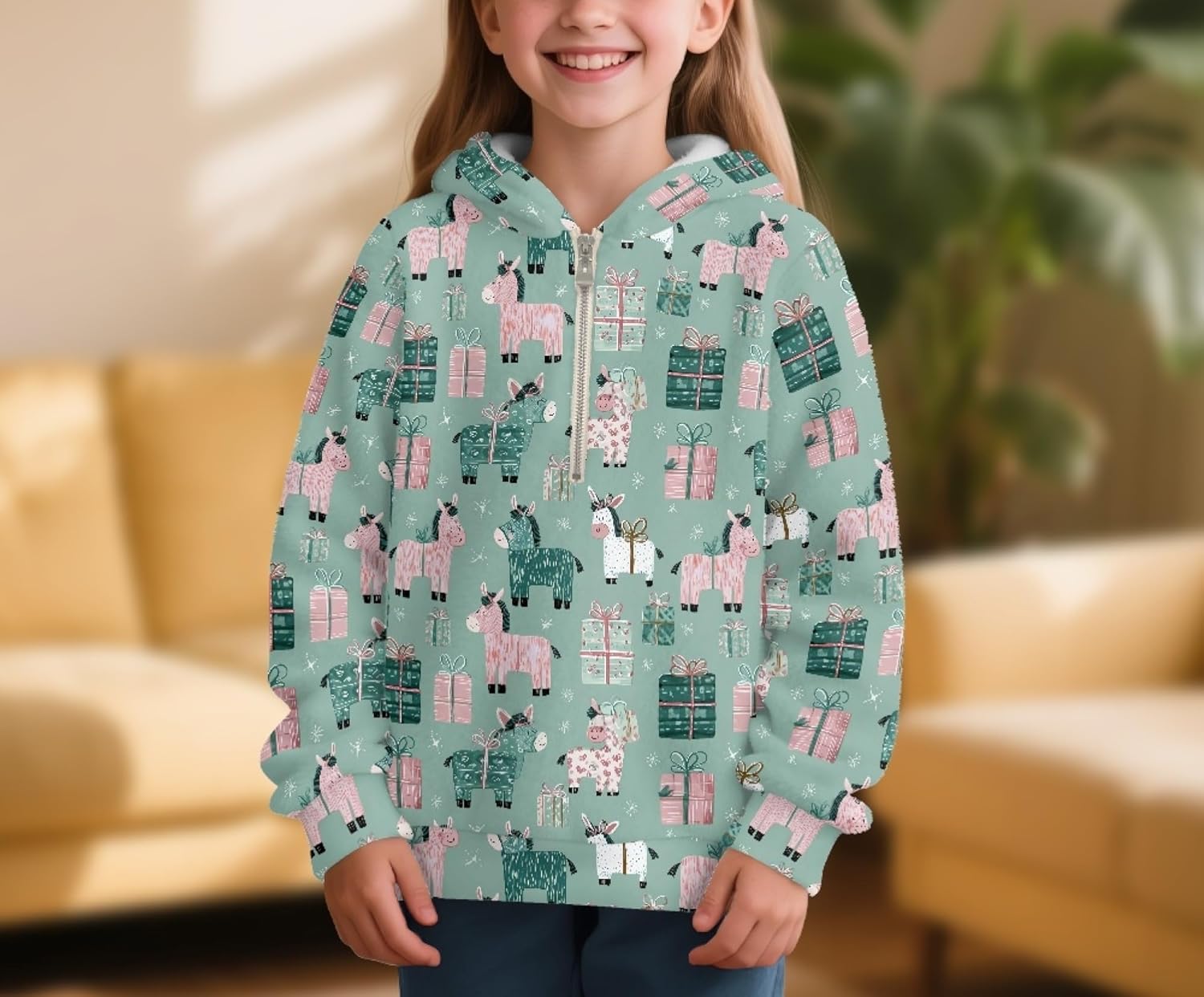 GU公式 | KIDS(男女兼用)スウェットハーフジッププルオーバー(長袖) ガールズ フリース ハーフジップ パーカー 暖かい プルオーバー スウェットシャツ 4-15歳