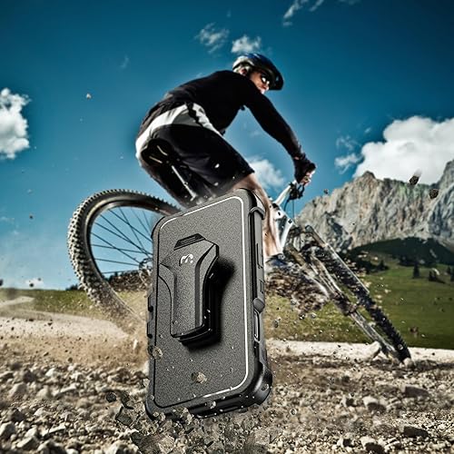 Miniatura 8 de M MYBAT PRO Maverick Series - Funda para iPhone 17 Pro con funda de clip para cinturón, compatible con Magsafe con protector de pantalla,