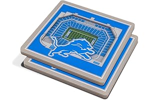 YouTheFan NFL Detroit Lions 3D StadiumView Coasters