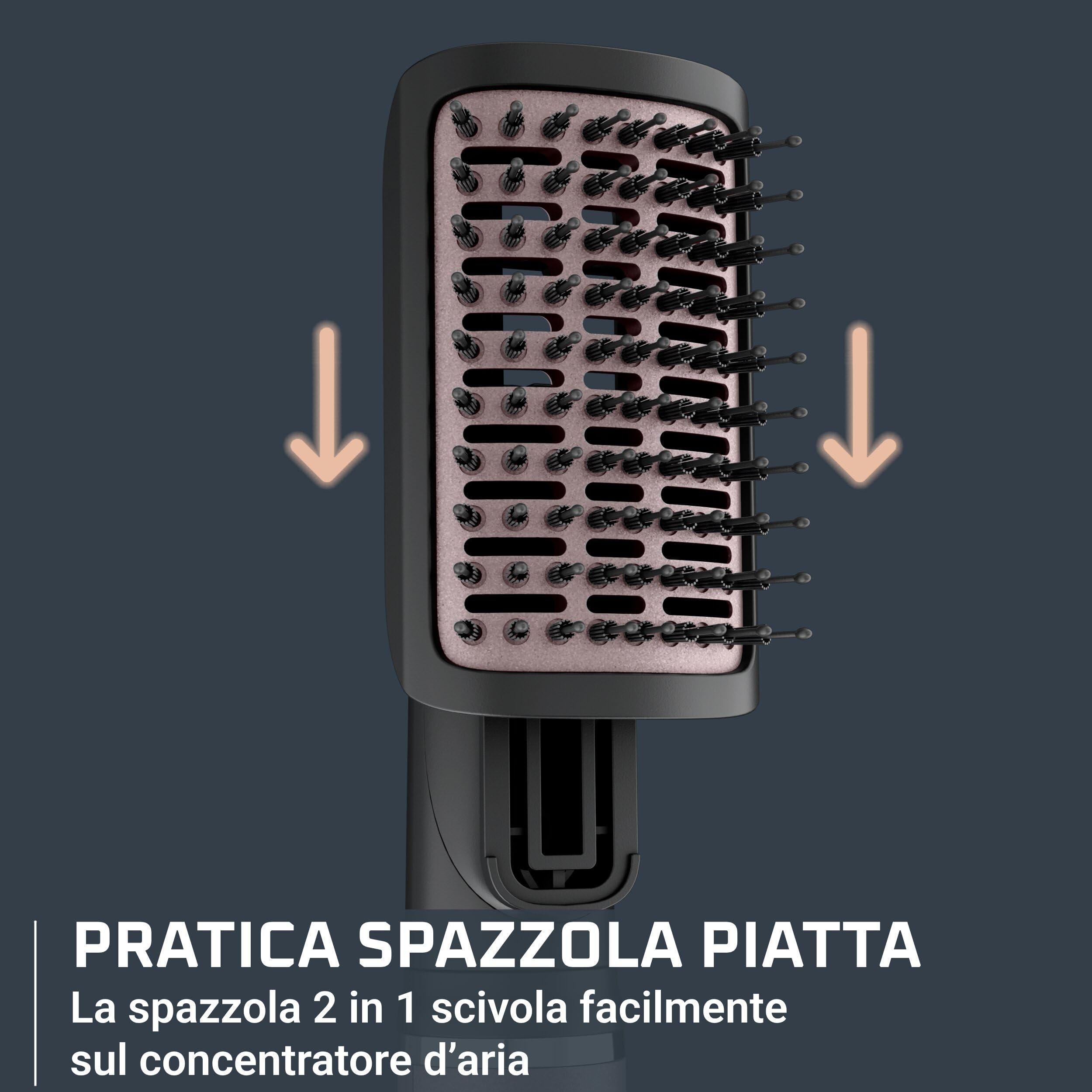 Rowenta Ultimate Experience Air Nano, Multistyler Professionale, UB9B20 | Potenza 950 W, 3 Velocità/Temperature, Asciugatura Rapida, Generatore di Ioni, Design Compatto, 320 G, Cinnamon Pink/Hottin