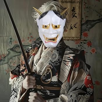 Amazon.com: JPXH Adult Japanese Samurai Mask Halloween