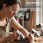 Safety Verres en vrac, 24 Les paires, c'est clair ANSI Z87.1 Vêtements protecteurs avec UV Protection, rayure et résistance à l'impact pour la construction, travail de laboratoire, tampons de nez de tir, temples rouges doux d'objectif clair