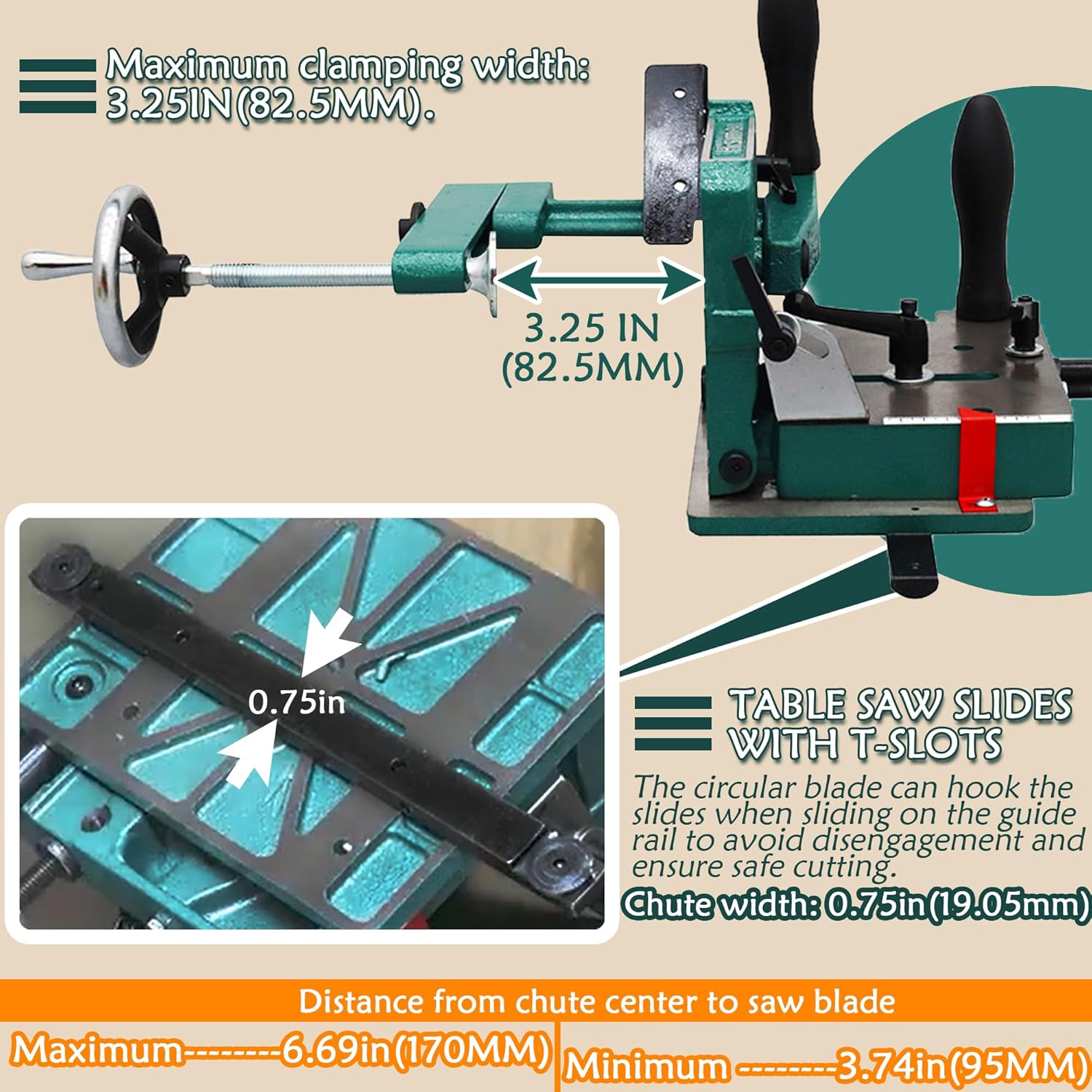 Tenon Jig for Table Saw, Tenon and Mortise Jig, Multi-functional Fixture Tenoners for Woodworking Table Clamps for Wood Working