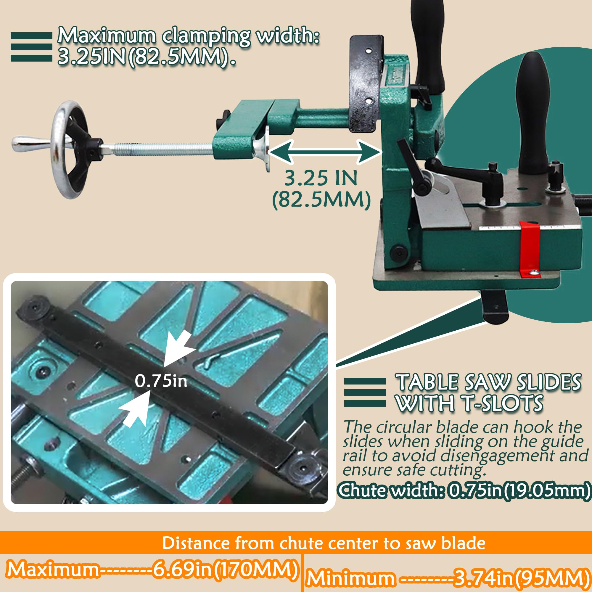 Abrazaderas de carpintería multifuncionales para carpintería para sierras de mesa de carpintería