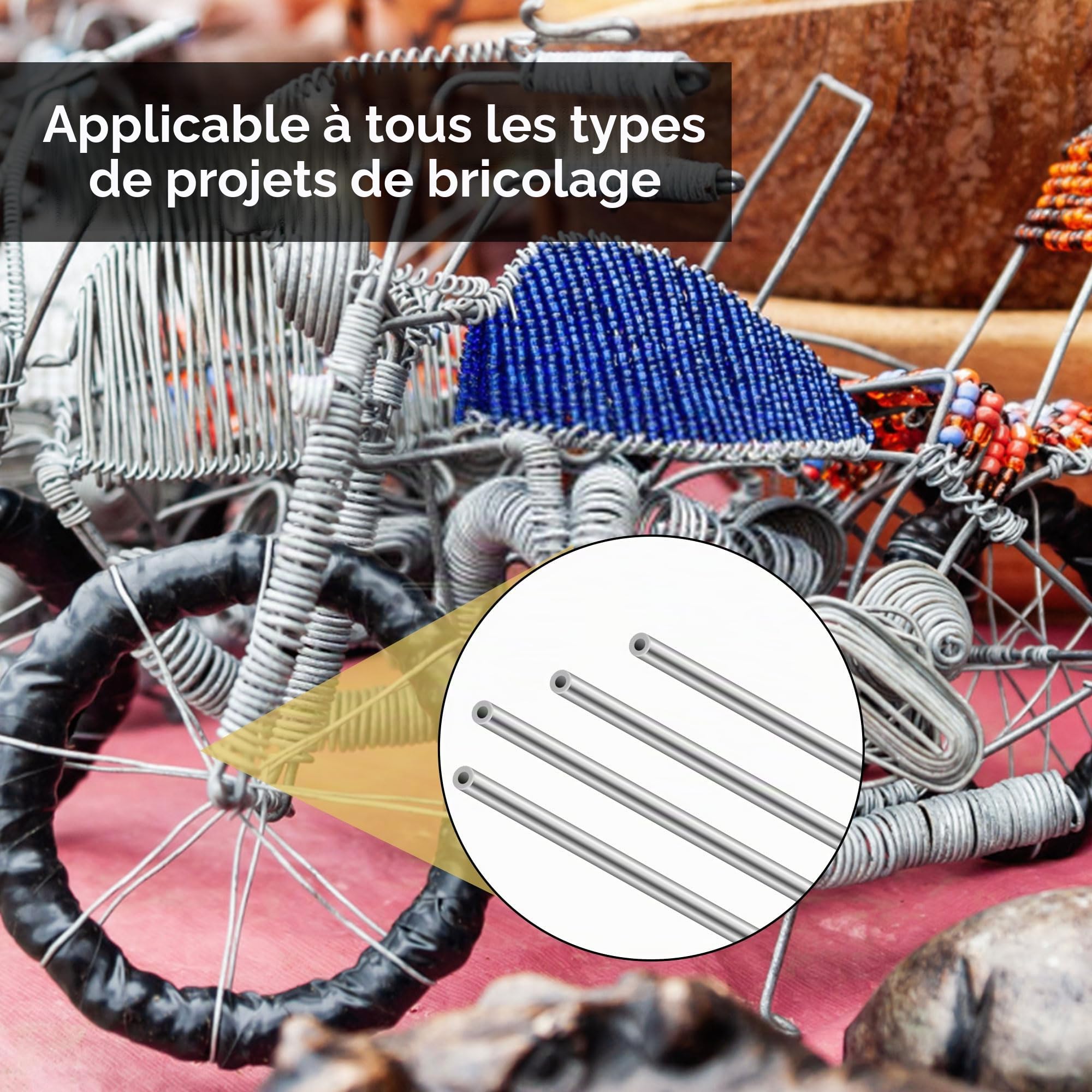 Tube en acier inoxydable 304 de 12 mm (diamètre extérieur) x 0,3 mm (épaisseur de la paroi), 300 mm (0,3m) de long, LAVMHAB tube en acier inoxydable rond sans soudure (lot de 4)