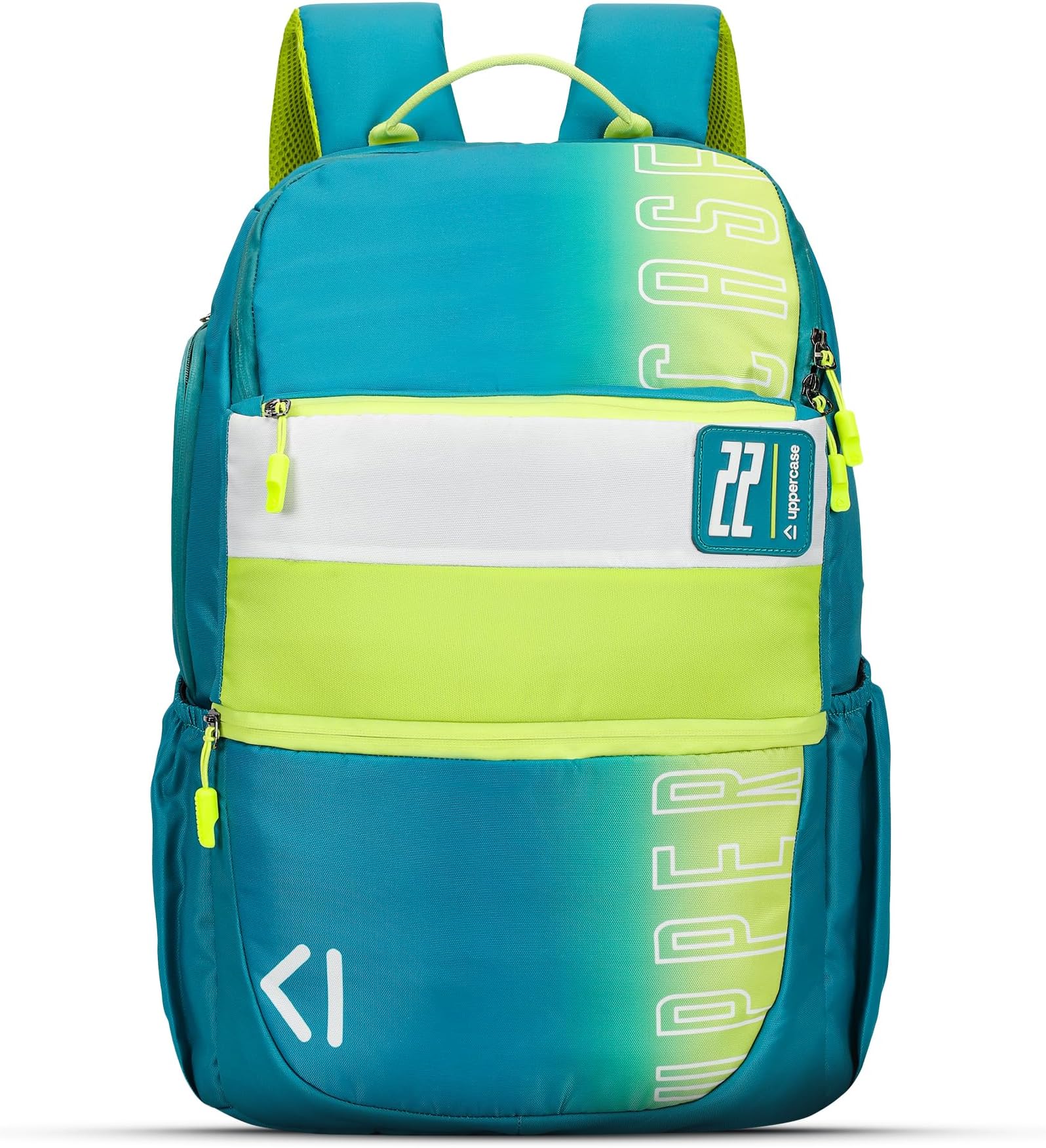 uppercase 35L Campus 02 | School Bag | Double Compartment with Top & Side Quick Access Pocket | Well- Padded Backpack | Side Water-Bottle Pocket | For Girls & Boys | 750 Days Warranty (Teal Blue)