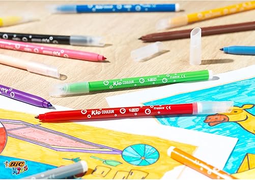 BIC Kids Kid Couleur Keçeli Boya Kalemi, 24'lü Kutu