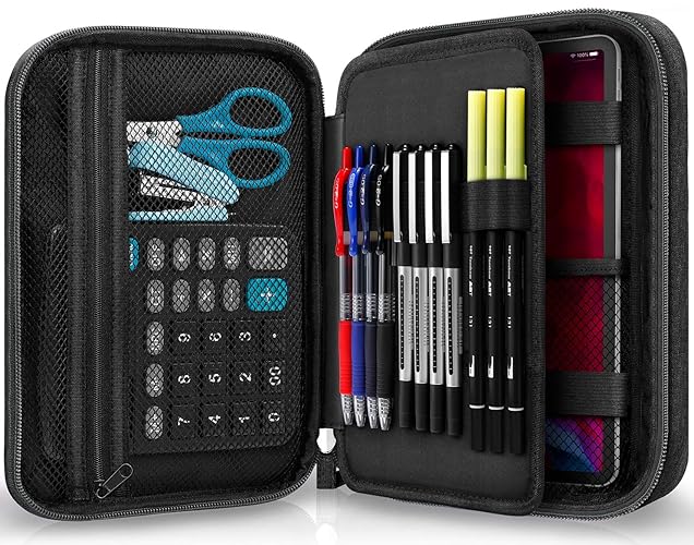 Zannaki Big Capacity Storage Pouch Marker Pen Pencil Case Simple Stationery Bag Box Art Tool & Sketch Storage Boxes for Bullet Journal Middle High School Office College Student Girl Women Adult Teen