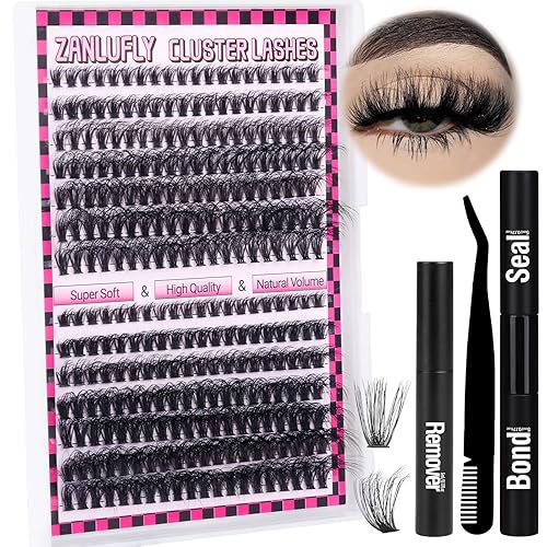 Miniatura 9 de Kit de 280 pestañas individuales 30D+40D, rizos, 0.787 in, con unión de pestañas, sello y aplicador de pestañas de visón (0.78-0.78 pulgadas)